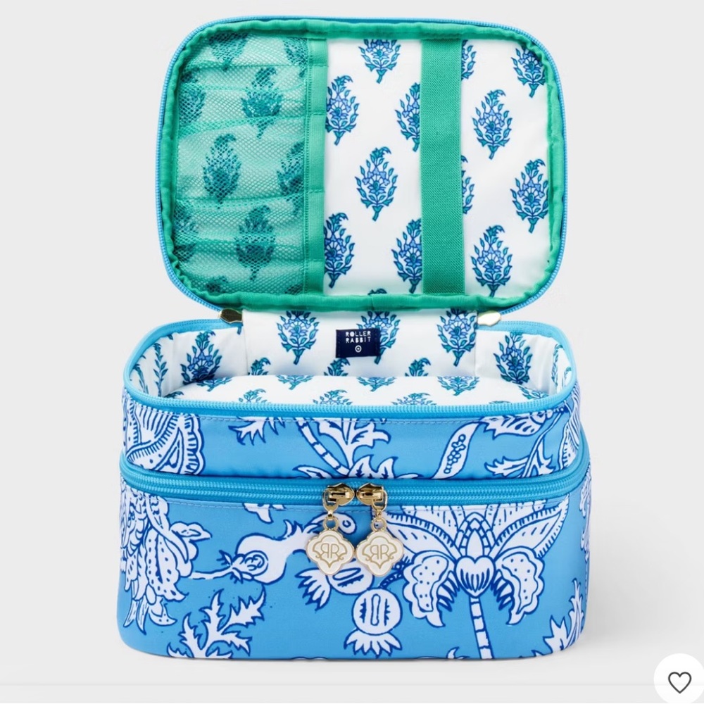 Floral Vines Soft Sided Vanity Case Blue - Roller Rabbit x Target - Picture 2 of 4